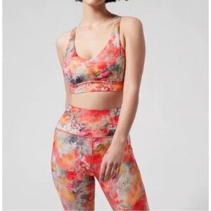 Athleta Solace Women's Floral Sports Bra - Multicolor size SP